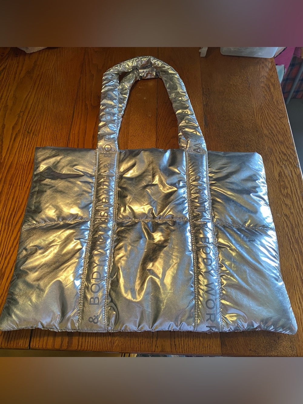 New Bath & Body Works Metallic Look Tote